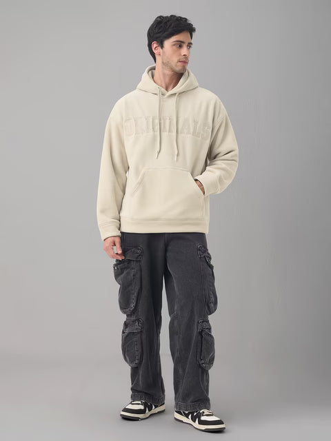 Oversized Hoodie: Crème