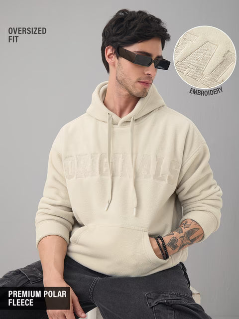 Oversized Hoodie: Crème