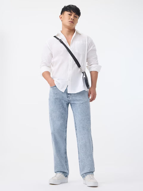 Straight-Fit Denim: Seastone