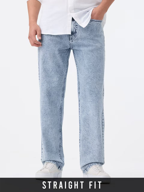 Straight-Fit Denim: Seastone