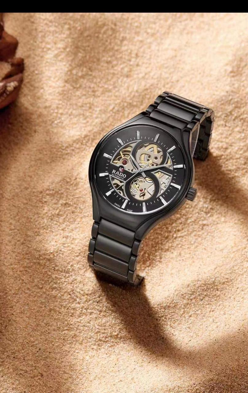 Automatic Skeleton Black Ceramic Watch