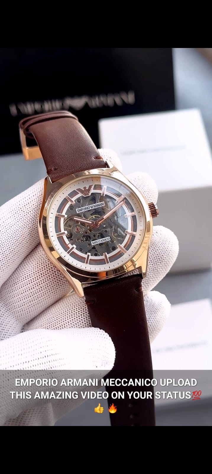 Rose Gold Skeleton Watch