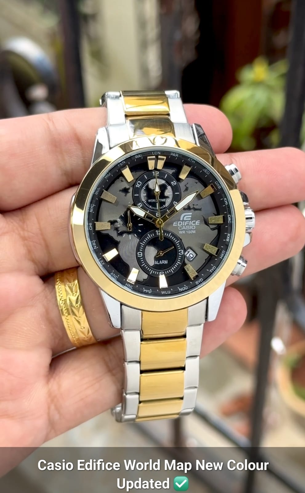 Edfice Wolrd map watch