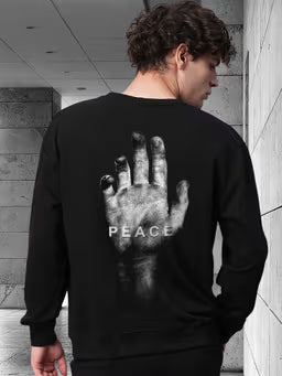 Peace Drop Shoulder Premium Terry Sweatshirt