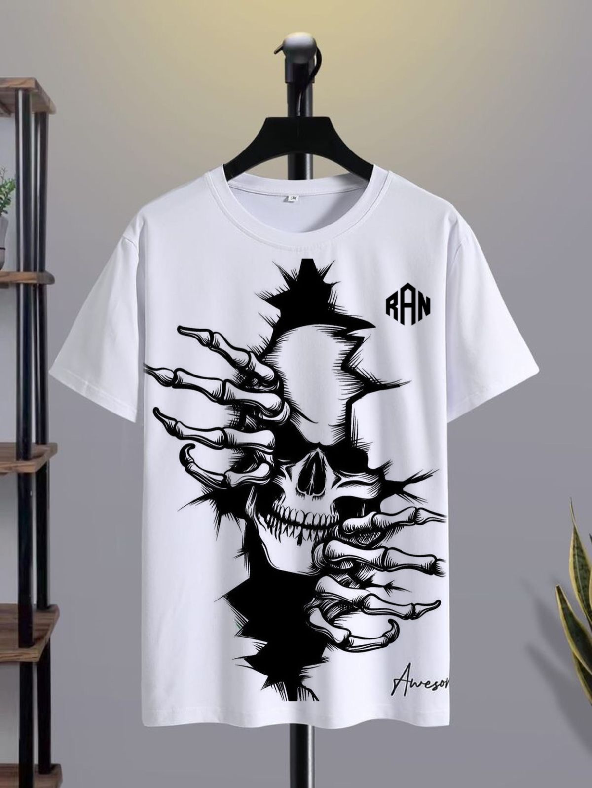 Awesome Skull Burst Designer T-Shirt