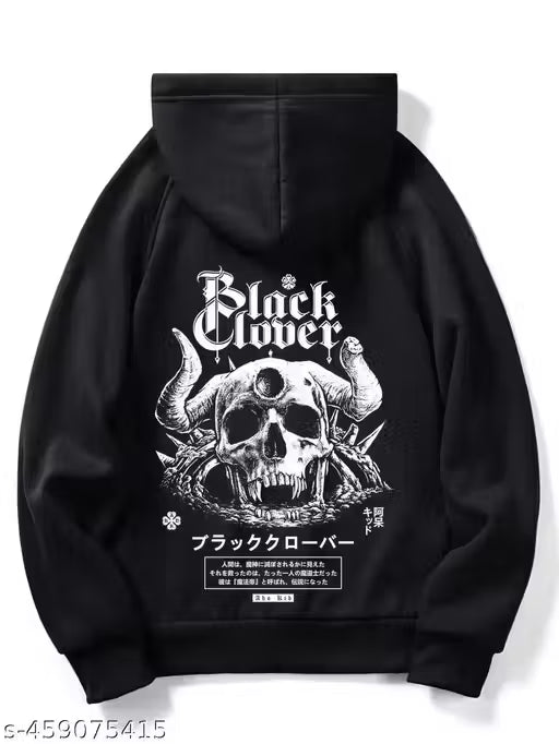 BLACK ANIME GRAPHIC PRINTED HOODIES|100%PURE COTTON FLEECE UNISEX HOODIES|BRANDED AND FASHIONABLE HOODED SWEATSHIRTS FOR ADULT|WINTER SEASON HOODIES FOR MEN AND WOMEN