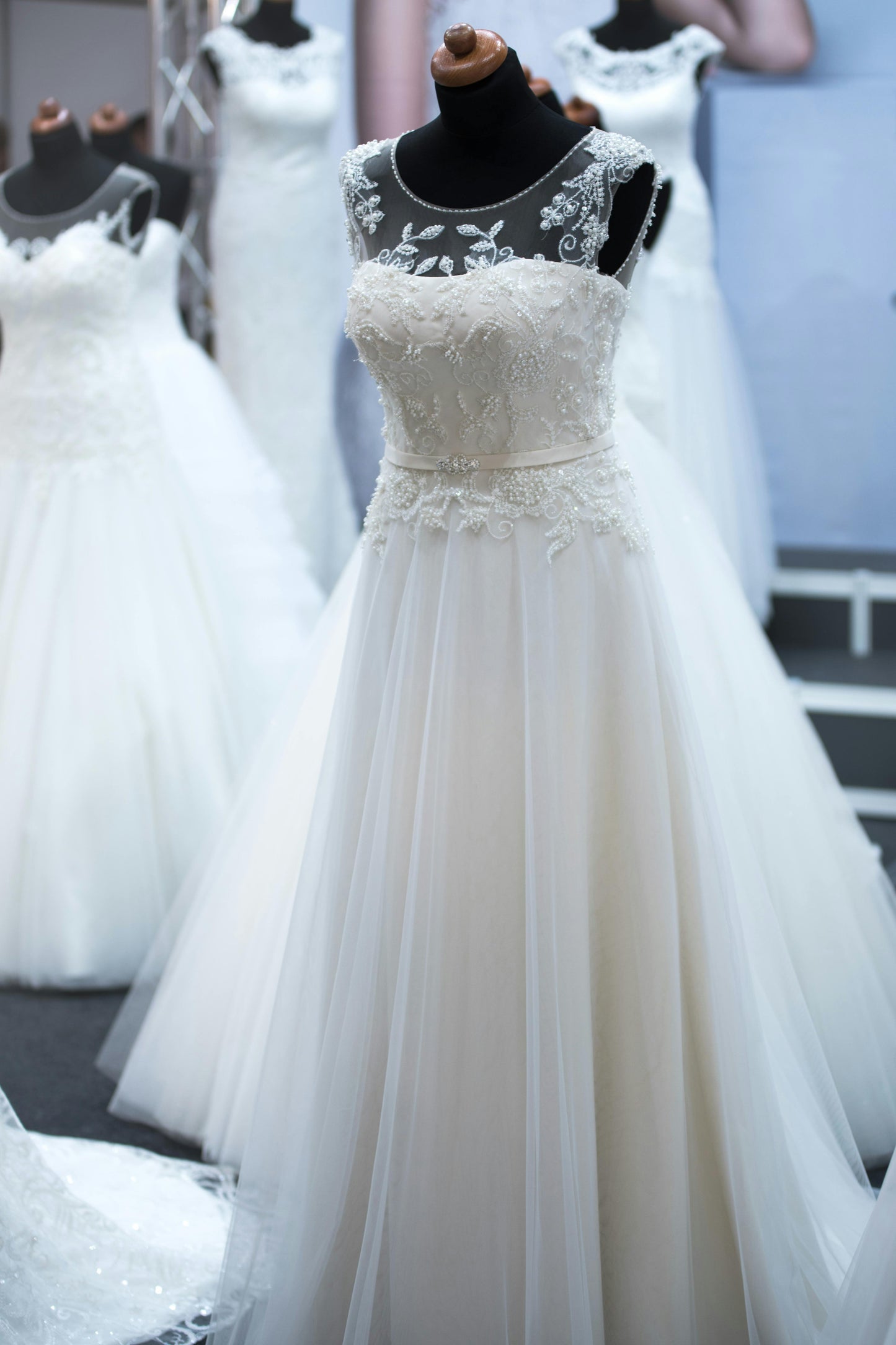 Ivory Bloom Lace Bridal Gown