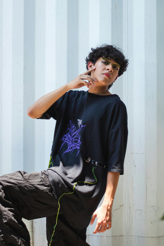 Midnight Web Oversized Tee